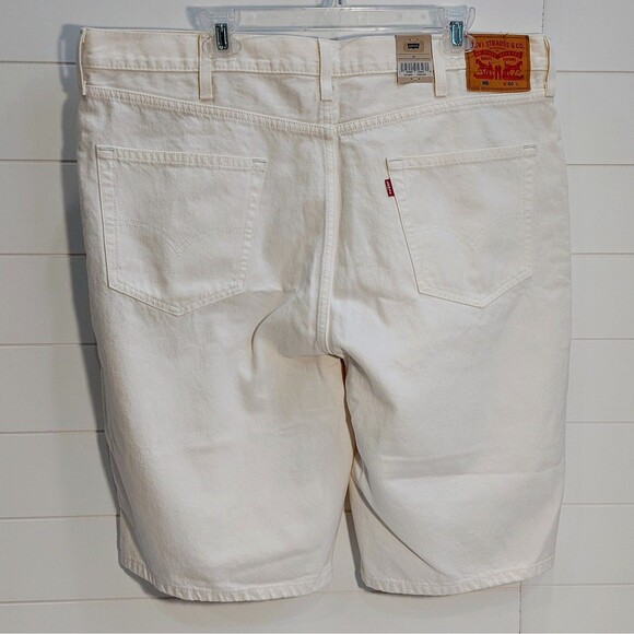 Levi's 469 Men's W41 Inseam 12" Loose Fit Denim Shorts Cream 100% Cotton NEW! - Picture 4 of 11